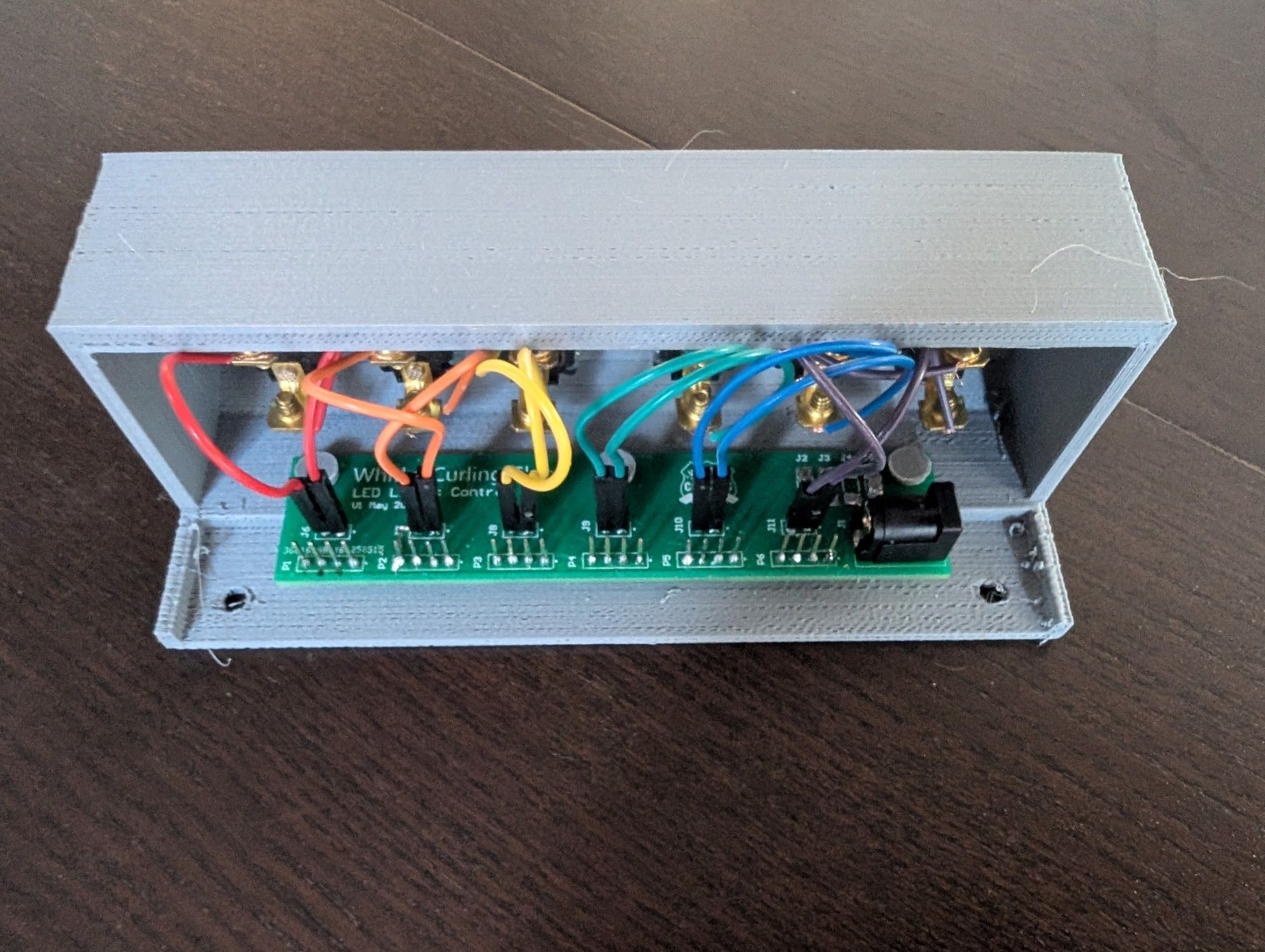 A picture of the second version's circuit board
