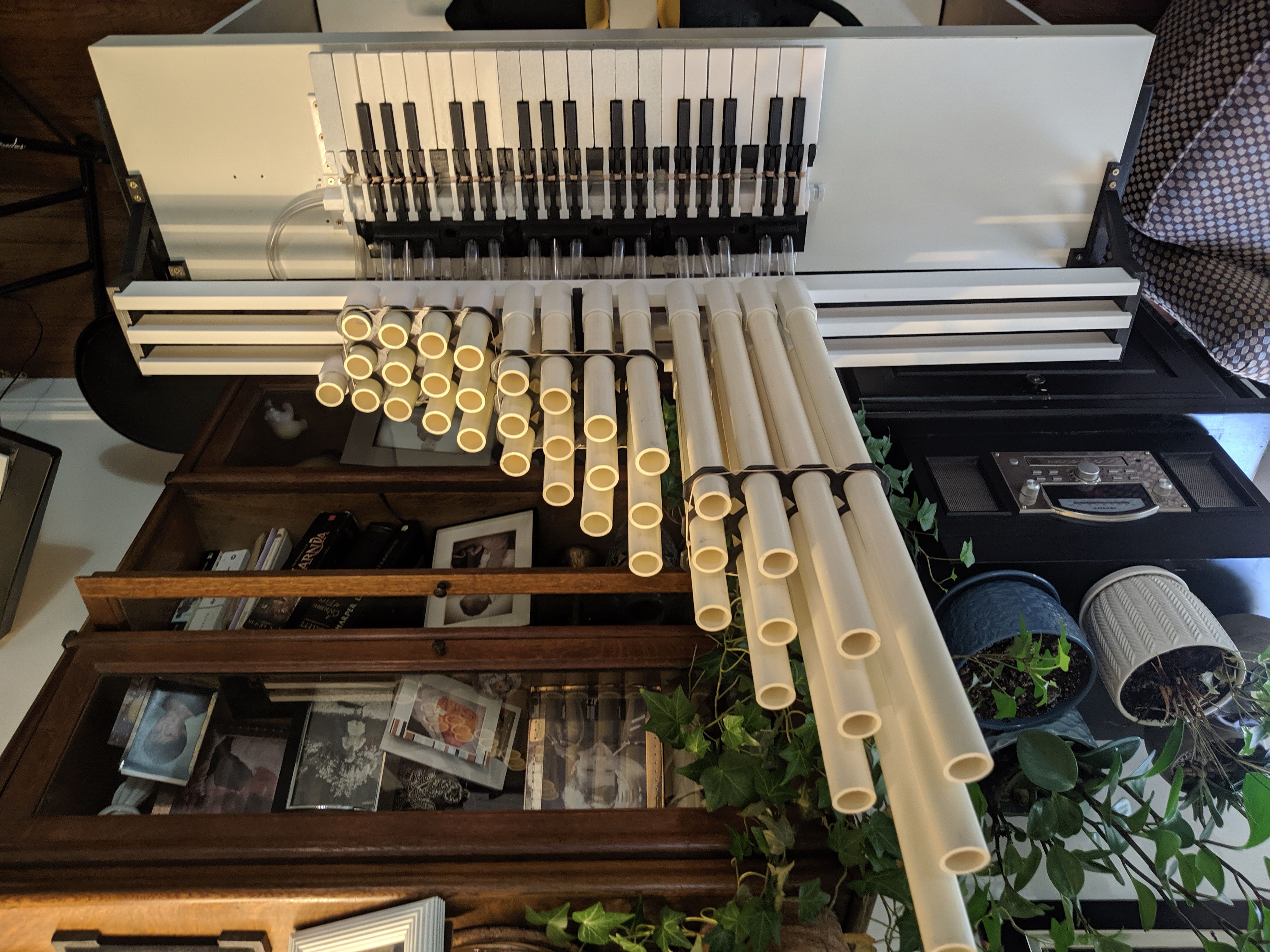 Pipe organ front view