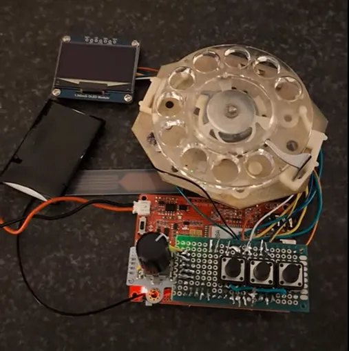 The rotary phone with no case